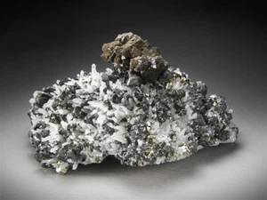 Sphalerite on Quartz Crystals Palomo Mine Peru - Picture 1 of 8