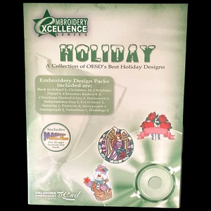 NEW OESD Embroidery Excellence Holiday 310 Embroidery Designs Multi-Format CD - Picture 1 of 3