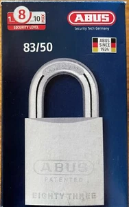ABUS High Security Padlock - 83/50 - Rekeyable LW5 Keyway - Picture 1 of 3