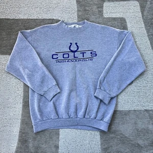 Felpa girocollo uomo vintage anni 90 logo Athletic Indianapolis Colts L NFL - Foto 1 di 16