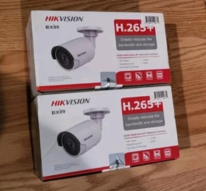 Hikvision Exir Mini Bullet Network Camera Model DS-2CD2083G0-1 Set of 2 - Picture 1 of 3