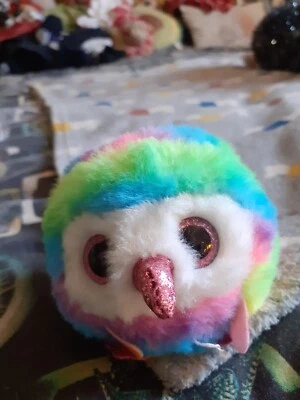 Ty Puffies Owen The Owl, Small Plush Soft Toy - Image 1 of 4