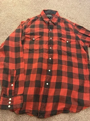 Ralph Lauren Polo Country Shirt Mens Red Buffalo Flannel Lined Snap XL - Image 1 of 4