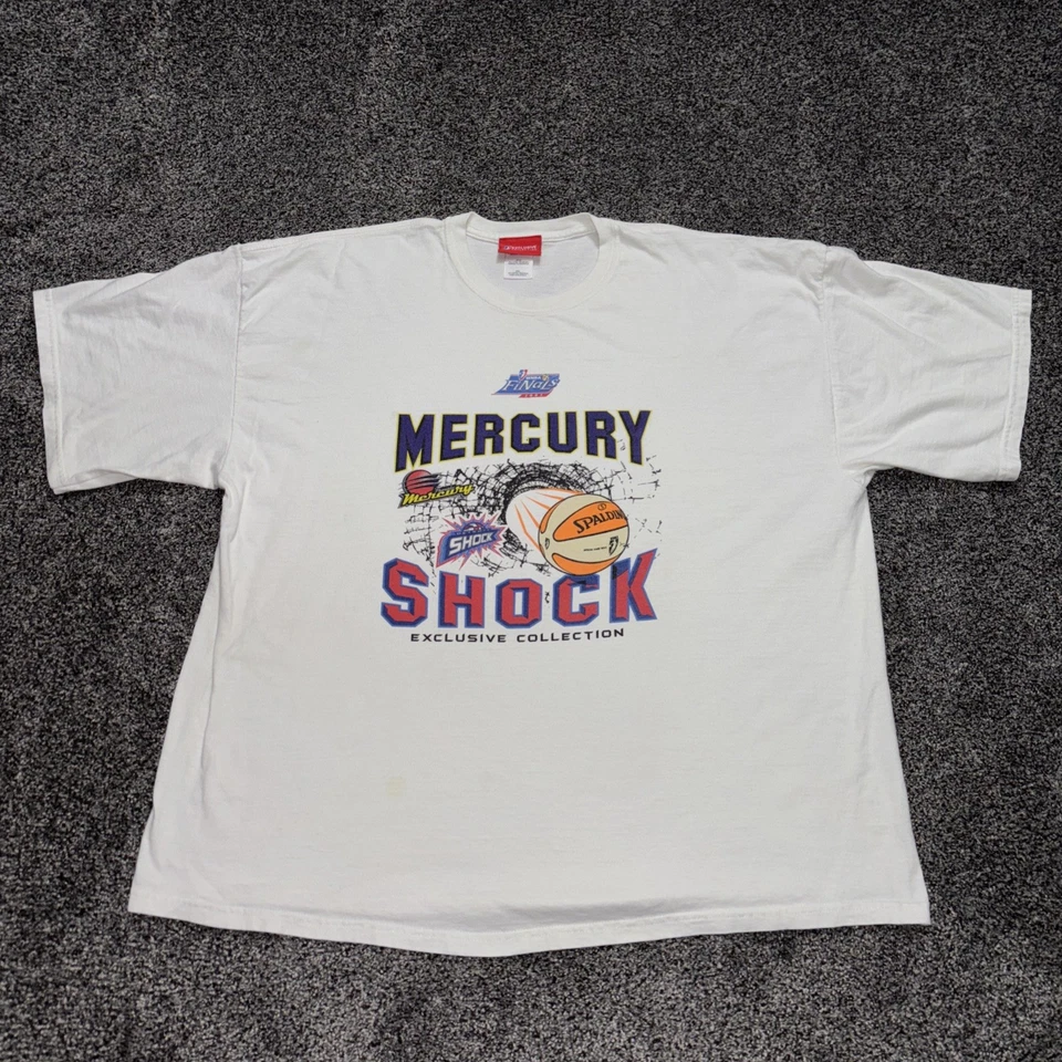 Camisa Finales WNBA 2007 Para Hombres 3XL Blanca Colección Exclusiva Mercury Shock Rara Foto 1 de 4
