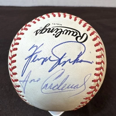 Balón Firmado 1989 Cardenales de San Luis Fantasía Campamento Fergie Jenkins José Cardenal +9 Foto 1 de 4