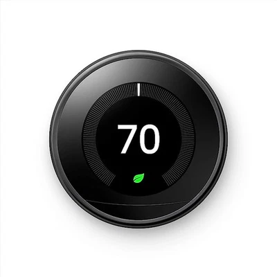 Google Nest Learning Thermostat T3018US - MIRROR BLACK - Scratch & Dent - Image 1 of 4