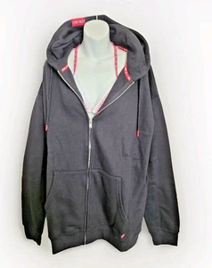 Felpa con cappuccio Dixxon Flannel Company nera manica lunga uomo XL full zip - nuova con etichetta + adesivo! - Foto 1 di 14
