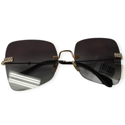 Gafas de sol MIU MIU MU50WS oro rosa mariposa sin montura 59 18 ZVN5D1 140 3N Foto 1 de 4