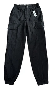 Garage Women’s Jet Black Brianna Bubble Cargo Pants Sz P/S NEW WITH TAGS - Picture 1 of 5