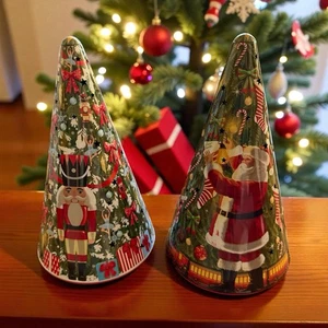 LK NW Cheryl's Christmas Luminaries Santa's Arrival AND Nutcracker Suite + Light - Picture 1 of 3