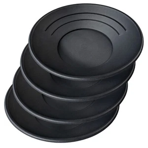4 Pack 10" Inch Riffled Black Gold Panning Pan Mining Dredging Sluice Tool - Picture 1 of 8