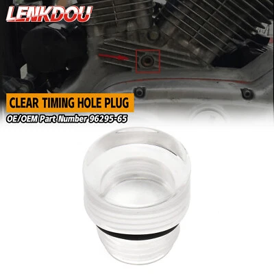 Motorcycle Clear Timing Hole Plug For Harley Big Twin Sportster XL Electra Glide - Image 1 of 4