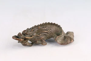 Rare Chinese bronze handmade fish statue figure collect fengshui netsuke - Picture 1 of 6