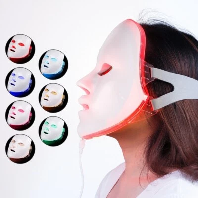 7 Colors LED Facial Mask Photon Therapy Skin Rejuvenation Anti-Acne Wrinkle  - Image 1 of 4