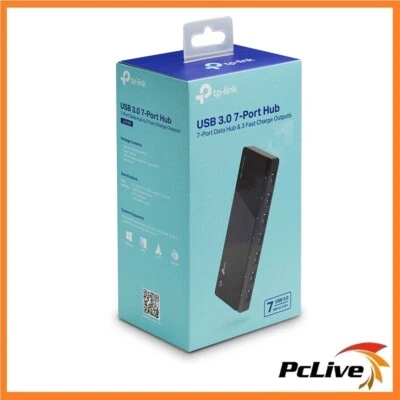 TP-Link UH700 USB 3.0 7-Port Hub transfer speeds up to 5Gbps for PC Mac Linux - image 1 of 4