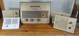 VTG 1950s NuTone Intercom Master Control Station Home Tube Radio System MCM USA