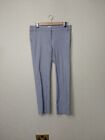 east trousers 14, blue and white striped cotton mix. straight leg W35 L29.