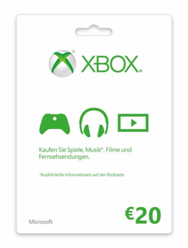 Xbox Live Guthaben 20 Euro Xbox Live Code Email