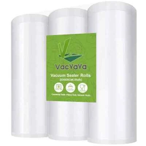 VacYaYa 3 Pack 20x600cm Rolls Vacuum Food Sealer Machine Freezer Bags - Picture 1 of 5