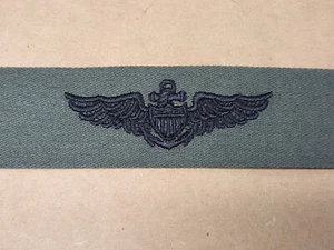 Insignia de aviador naval piloto naval suave bordada verde OD - Imagen 1 de 2