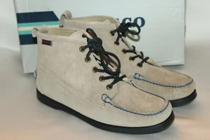 NEW! NIB! Womens SEBAGO Parchment Suede Leather BEACON Ankle Boots 7 8 8.5 9.5 - Picture 1 of 11