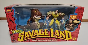 X-Men Savage Land Marvel Savage Wolverine & Crawler Rex Toy Biz MIB Sealed 1997 - Picture 1 of 7