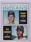 1964 Topps Baseball #146 Tommy John & Bob Chance INDIANS ROOKIE STARS RC