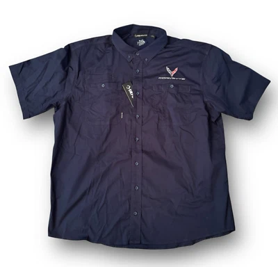 Corvette Short Sleeve Shirt Button Down Shirt Dri-Duck Men’s Size 3XL - Image 1 of 4