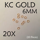 Kc Gold Open Jump Rings Split Key Ring Keychain Chain Round Circle 3mm 5mm 6mm