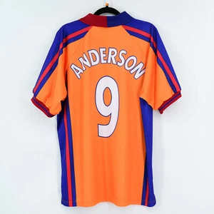 1997-98 Barcelona Away Shirt #9 ANDERSON Champions League Kappa Jersey - Picture 1 of 5