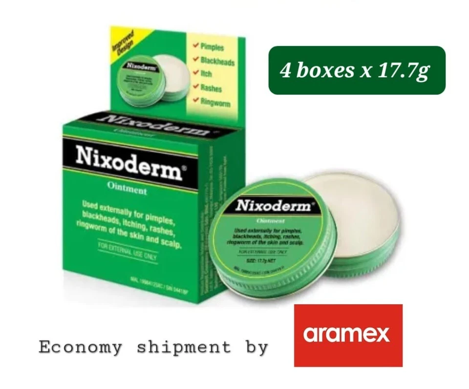 3x Nixoderm 5.34gm Ointment for Skin Blackhead Rashes Ringworm Pimples Itching