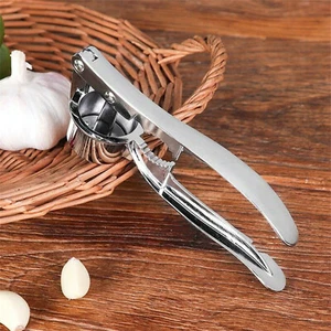 Stainless Steel Home Kitchen Mincer Tool Garlic Press Crusher Squeezer Masher - Picture 1 of 12