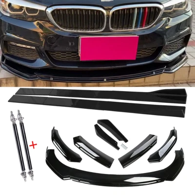 Front Bumper Lip Spoiler Splitter For BMW F10/F11 520i 528i 535i 550i Body Kit Foto 1 de 4
