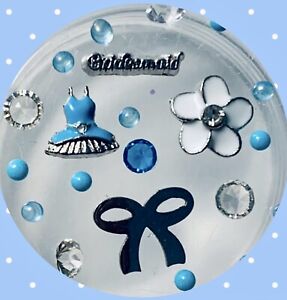 SALE!  BRIDESMAID Set Floating Charms, Beads & Rhinestones Memory Lockets