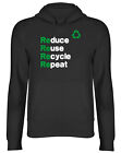 Zero Waste Hoodie Herren Damen reduzieren Wiederverwendung Recycling Wiederholung Top Geschenk