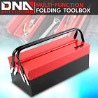 18" 2 Level Multi-Function Foldable Tool Box Storage With Lock Hole +Drawers Red