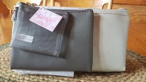 Pink Viva Silver And Gray Makeup Or Purse Zippered Bags. - Picture 1 of 3