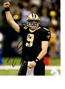FOTO FIRMADA DREW BREES NEW ORLEANS SAINTS 8X10 CON JSA #3 - Imagen 1 de 1