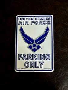 Letrero de estacionamiento de la Fuerza Aérea de los Estados Unidos solo #SG7512 - 1999 aluminio hecho en EE. UU. - Imagen 1 de 12
