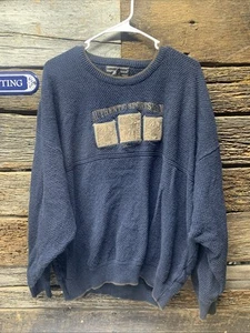Vintage 90s Deer Sweater Mens Embroidered 3D Knit David Taylor Sportsman Xxl 🔥 - Picture 1 of 13