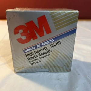 Vintage 10 3M IBM Formatierte High Density DS HD 3,5" Disketten - Neu & Versiegelt - - Bild 1 von 6