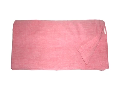 POTTERY BARN KIDS RED CHAMBRAY (1) TWIN FLAT SHEET 60X92 - Image 1 of 4