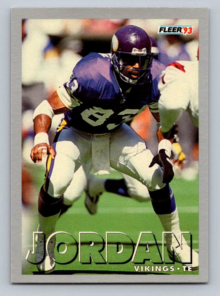 1993 Fleer Steve Jordan #296 Minnesota Vikings - Image 1 of 2