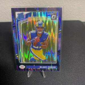 Mira telescópica Prizm (RC) 2024 Panini Donruss Optic Rated Rookie Blake Corum #208 púrpura - Imagen 1 de 1