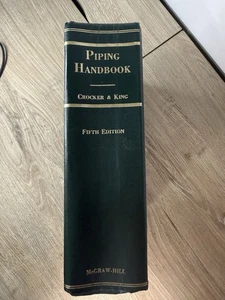 Piping Handbook by Sabin Crocker (1967, Hardcover) 1973 Print. - Picture 1 of 3