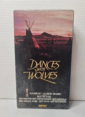  VHS  Factory Sealed – Dances with Wolves (1990) Orion Home Video – Brand New! - Image 1 of 4