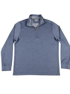 Maglione Vineyard Vines uomo blu medio bluff quarto zip pullover OTG elasticizzato - Foto 1 di 9