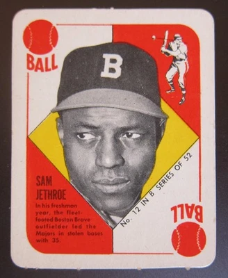 1951 Topps Blue Backs Sam Jethroe #12 EX/MT - Image 1 of 2