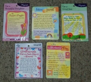 Lot 5 NEW Blue Mountain Arts Daughter Son Mothers Day Girlfriends Magnets - Picture 1 of 1