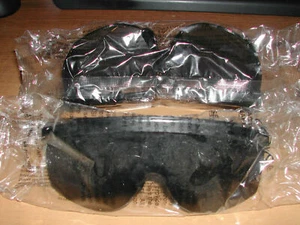 Two (2) Crews Tomahawk Safety Glasses Black Frame & Dark Gray Lens ANSI Z87 - Picture 1 of 1